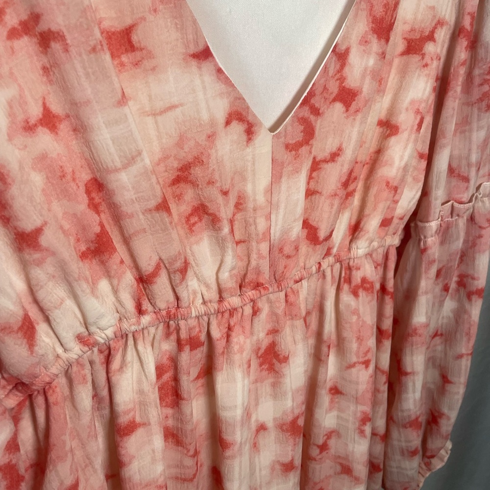 Dizzy Lizzy Pink Long Sleeve Ruffle BabyDoll Dress - Picture 2 of 6